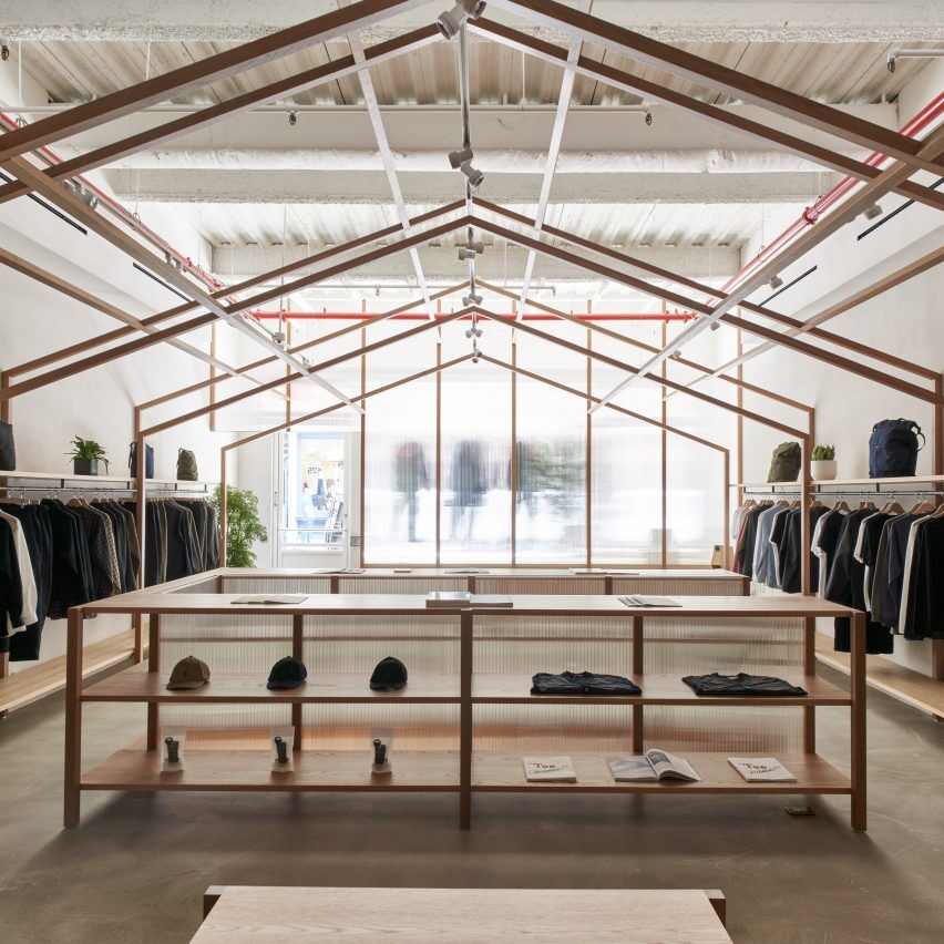 New York clothing store Nanamica is designed like a Japanese house ...